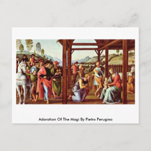 Verehrung des Magis durch Pietro Perugino Postkarte