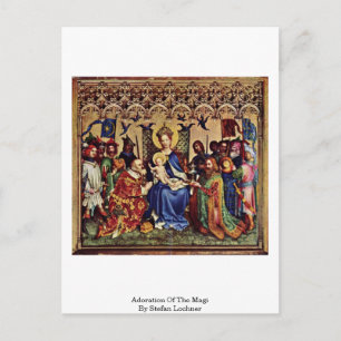 Verehrung des Magis durch Stefan Lochner Postkarte