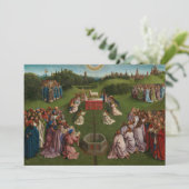 Verehrung des Mystischen Lamms, Das Gent-Altarpiec Dankeskarte (Stehend Vorderseite)