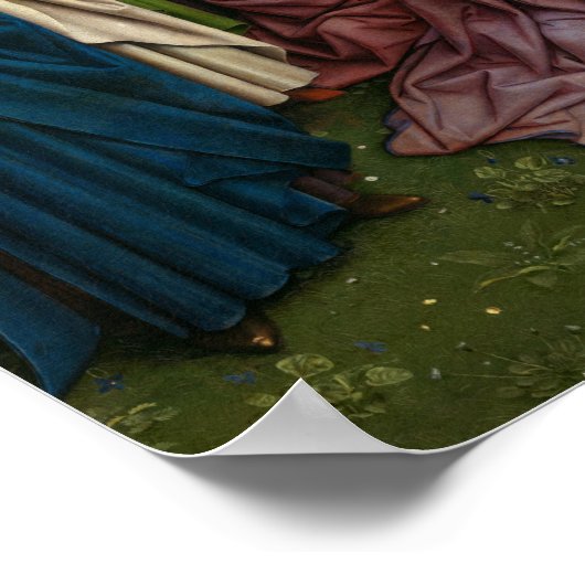 Verehrung des Mystischen Lamms, Das Gent-Altarpiec Poster (Ecke)