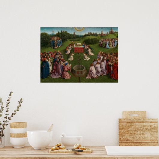 Verehrung des Mystischen Lamms, Das Gent-Altarpiec Poster (Küche)