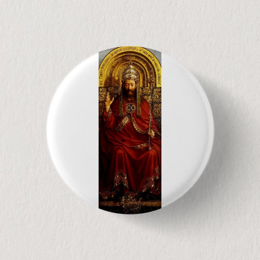 Verehrung des Mystischen Lamms durch Jan van Eyck Button (Vorderseite)