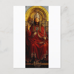 Verehrung des Mystischen Lamms durch Jan van Eyck Feiertagspostkarte