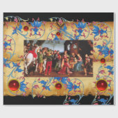 VEREHRUNG DES WEISE-WEIHNACHTSblumenpergaments, Geschenkpapier (Flach)