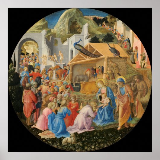 Verehrung von Magi - Fra Angelico Kunstgewerbe Poster (Vorne)
