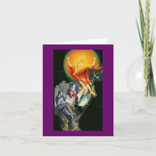 Verehrung zur Auferstehungscollage Feiertagskarte (Vorderseite)