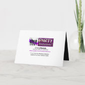 Verein-Band-Party-Foto-Einladung (Streifen) Einladung (Rückseite)