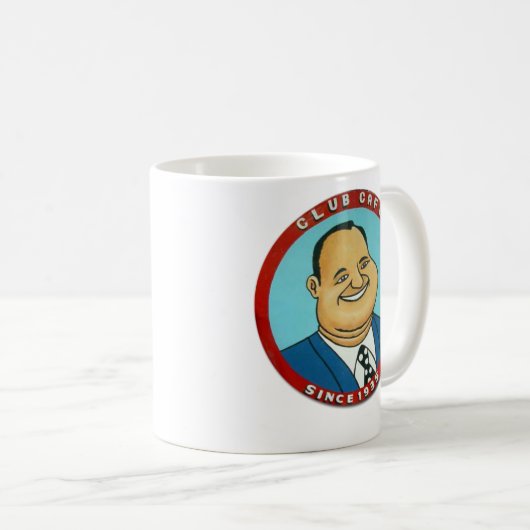 Verein-Café-fette Mann-Tasse Kaffeetasse (VorderseiteRechts)
