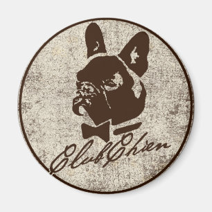 VEREIN CHIEN beunruhigtes Logo Magnet