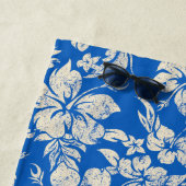 Verein, der Longboard Logo-Hibiskus-Aloha Blau Strandtuch (Beispiel)