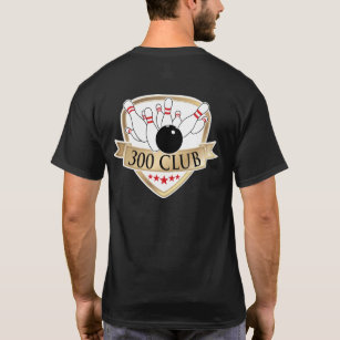 Verein des Bowlings-300/perfektes Spiel - T-Shirt