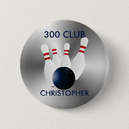 Verein des Bowlings-300 personalisiert Button