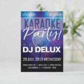 Verein-Flyer des Karaoke-Party-| DJ | Einladung (Stehend Vorderseite)