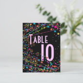 Verein-Party-Tischnummer-Karte des Postkarte (Stehend Vorderseite)