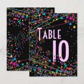 Verein-Party-Tischnummer-Karte des Postkarte (Vorne/Hinten)