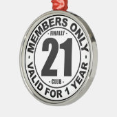 Verein schließlich 21 silbernes ornament (Links)