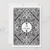 Verein-Spielkartevegas-Ruhestands-Party laden ein Einladung (Rückseite)