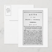 Vereinbarung über die Zwangsräumung des In Postkarte (Vorne/Hinten)