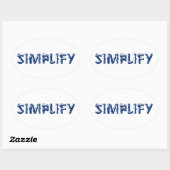 vereinfachen ovaler aufkleber (Blatt)