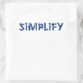 vereinfachen ovaler aufkleber (Tasche)