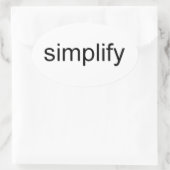 vereinfachen ovaler aufkleber (Tasche)