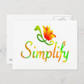 vereinfachen postkarte (Vorne/Hinten)