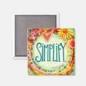 Vereinfachen Sie die Hübsche, florale Farbinspirit Magnet (Vorderseite/Rückseite)