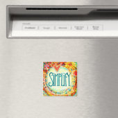 Vereinfachen Sie die Hübsche, florale Farbinspirit Magnet (In Situ (Geschirrspüler))