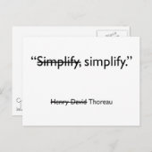 Vereinfachen Sie die Postkarte (Vorne/Hinten)