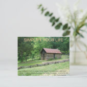 Vereinfachen Sie Ihr Leben Postkarte (Stehend Vorderseite)