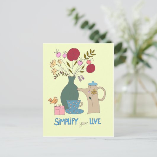 Vereinfachen Sie Ihre Livepostkarte Postkarte (Stehend Vorderseite)