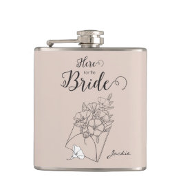 Vereinfachte Blume im Paket Hier für die Braut Flachmann