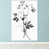 Vereinfachte Cilantro-Blätter Zeichnend Leinwanddruck (Insitu (Holzboden))