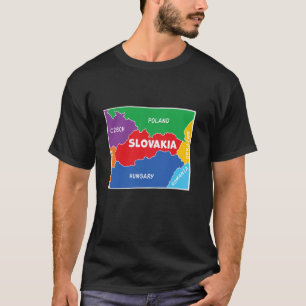vereinfachte Farbkarte für die Slowakei und die Na T-Shirt