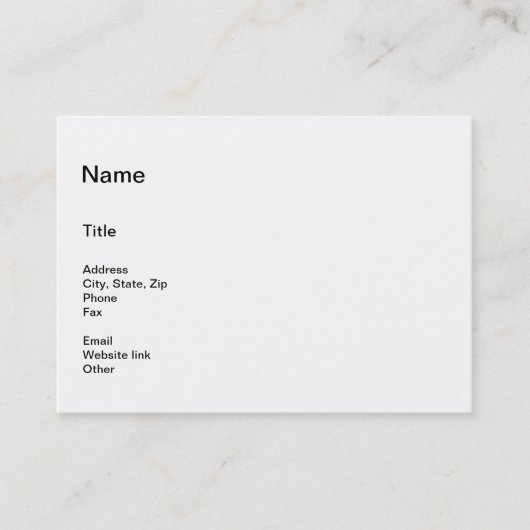 Vereinfachte Geschäftsinformationen und Titel Chub Visitenkarte (Vorderseite)