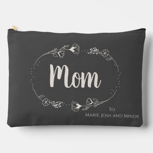 Vereinfachte Wildblume für Mama von ihren Kindern Zubehörtasche (Vorderseite)