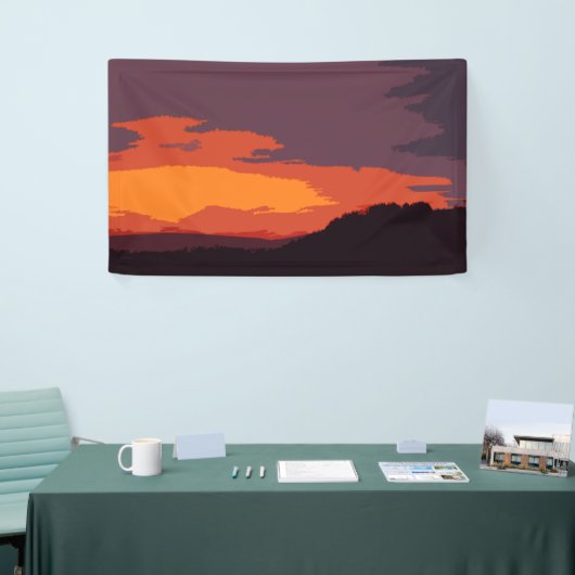 Vereinfachter Sonnenuntergang Banner (Messeveranstaltung)