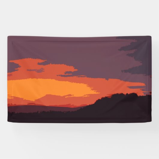 Vereinfachter Sonnenuntergang Banner (Horizontal)