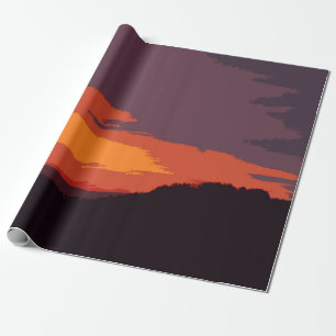 Vereinfachter Sonnenuntergang Geschenkpapier