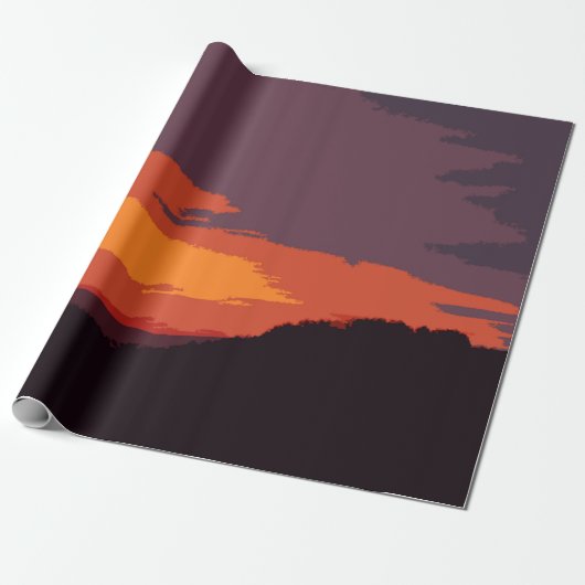 Vereinfachter Sonnenuntergang Geschenkpapier (Ungerollt)