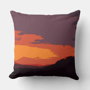 Vereinfachter Sonnenuntergang Kissen