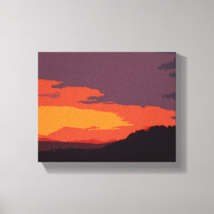 Vereinfachter Sonnenuntergang Leinwanddruck