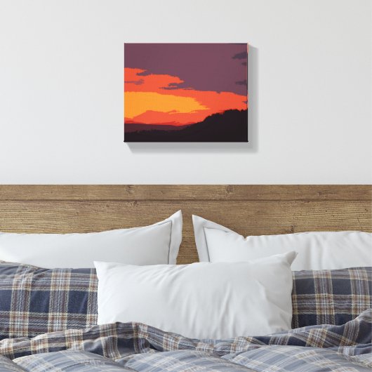Vereinfachter Sonnenuntergang Leinwanddruck (Insitu (Schlafzimmer))