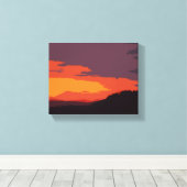 Vereinfachter Sonnenuntergang Leinwanddruck (Insitu (Holzboden))