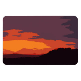 Vereinfachter Sonnenuntergang Magnet