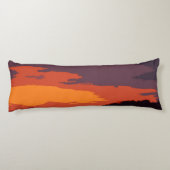 Vereinfachter Sonnenuntergang Seitenschläferkissen (Rückseite)