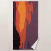 Vereinfachter Sonnenuntergang Strandtuch (Vorderseite)