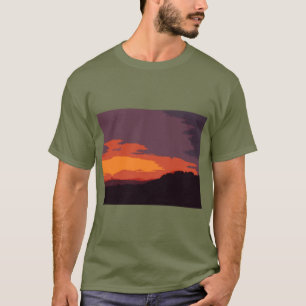Vereinfachter Sonnenuntergang T-Shirt