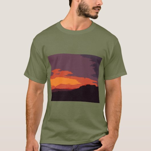 Vereinfachter Sonnenuntergang T-Shirt (Vorderseite)