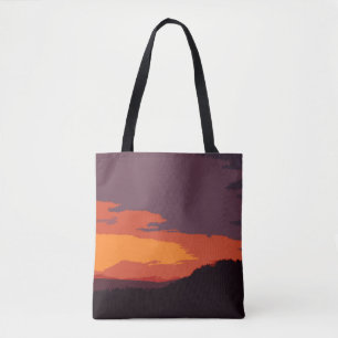 Vereinfachter Sonnenuntergang Tasche